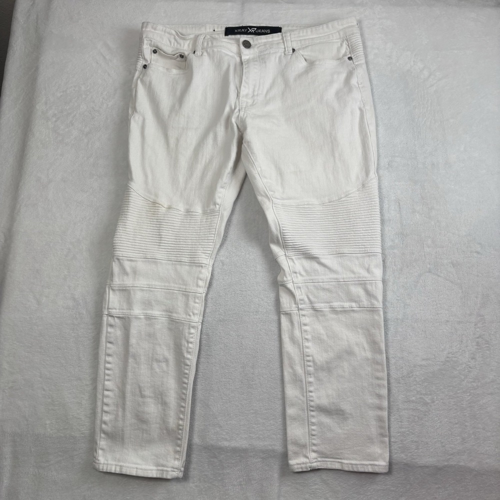 XRAY‎ Jeans Tappered White Denim Jeans Men's Waist 36" x 30" Inseam
